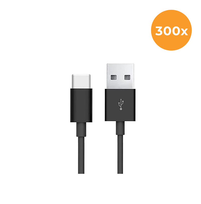 USB-C naar USB-A kabel 1m - Zwart (300 stuks)